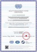 ISO9001质量英文证书 带认可标